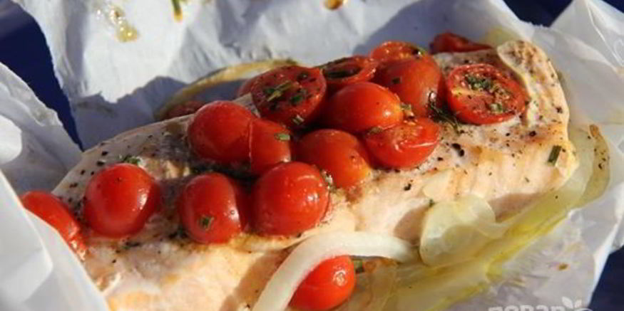 Рецепт стейков семги в пергаменте