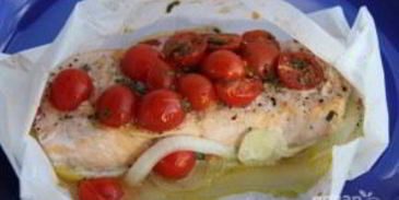 стейки семги в пергаменте