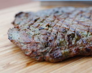 Стейки в зеленом маринаде