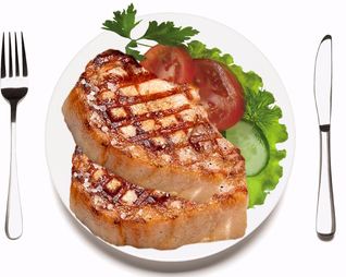 Свиной стейк с пряными травами