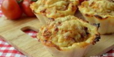 куриные тефтельки в картофельных корзиночках