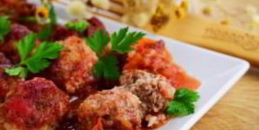 мясные тефтели ностальгия с рисом в томатном соусе