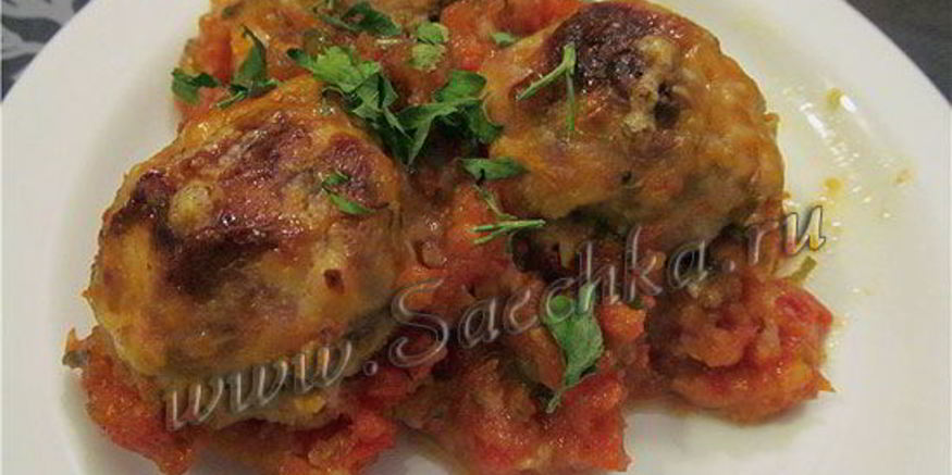 Рецепт рыбных тефтелей в красном соусе