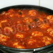 Рецепт Тефтелей куриных с рисом в томатном соусе