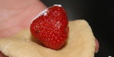 паровые творожные вареники с клубникой