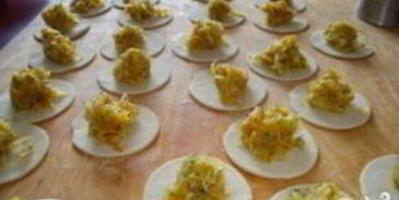 постные вареники с капустой