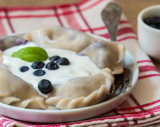 Вареники в сливочном соусе