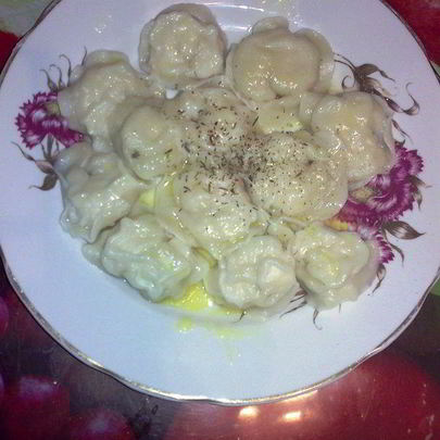 Заварные пельмешки с куриным мясом