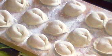 заварные пельмешки с куриным мясом