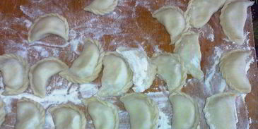 заварные пельмешки с куриным мясом