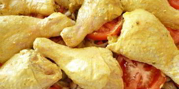 куриное жаркое с грибами и вялеными помидорами