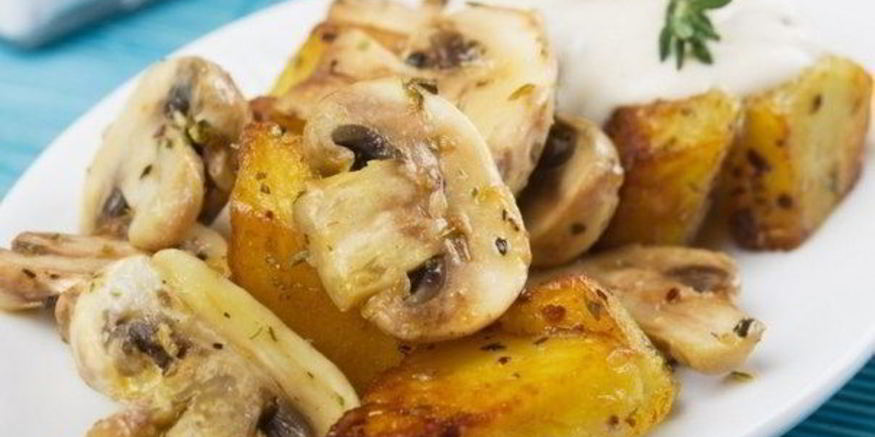 Рецепт легкого жаркого с грибами