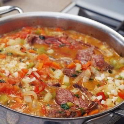 Жаркое из баранины с овощами