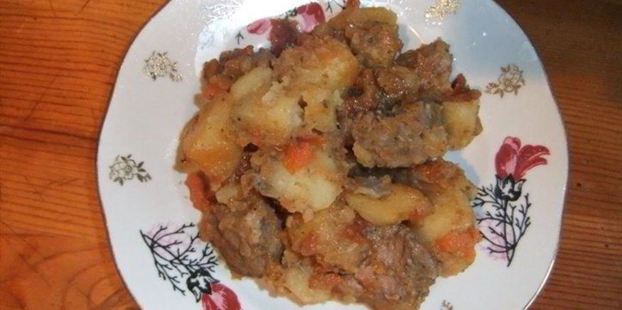 Рецепт жаркого из баранины в мультиварке
