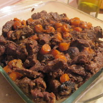 Жаркое из говядины с морковкой