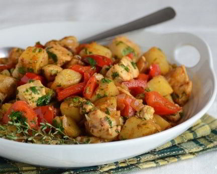 Жаркое из индейки на сковороде