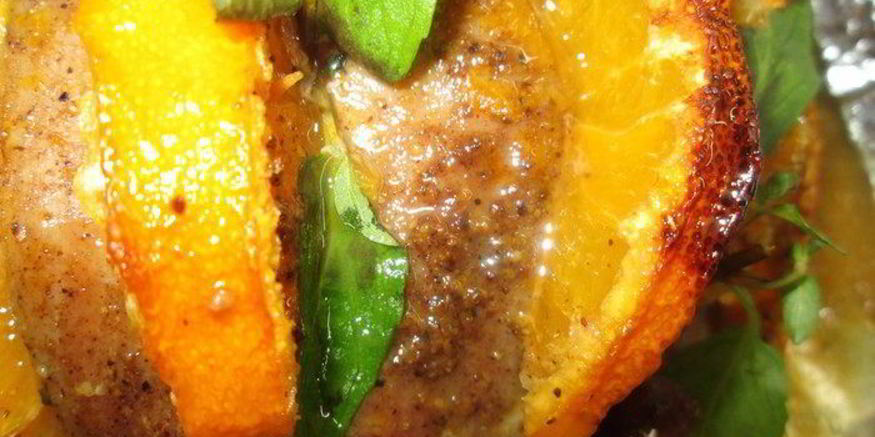 Рецепт жаркого из индейки с мандаринами