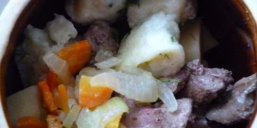 жаркое из куриной печени в горшочках