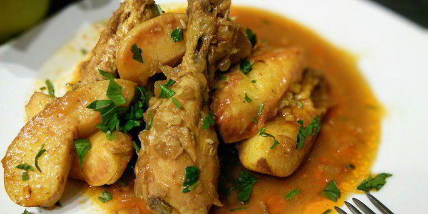 Рецепт жаркого из курицы с айвой