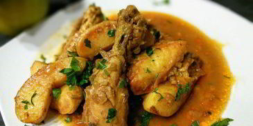 жаркое из курицы с айвой