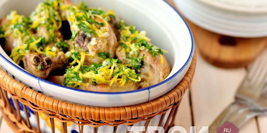 Рецепт жаркого из курицы с лимоном и чесноком