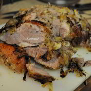 Рецепт Жаркого из свинины с луком, чесноком и цитрусом