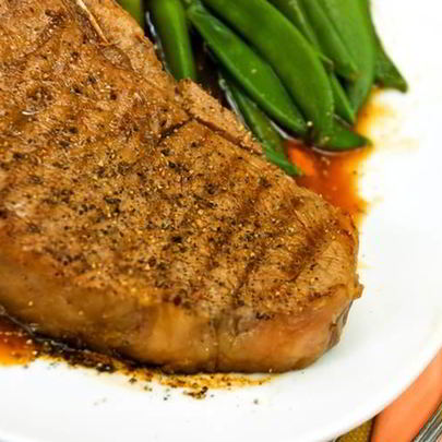 Жаркое из телятины с зеленой фасолью и беконом