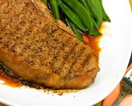 Жаркое из телятины с зеленой фасолью и беконом