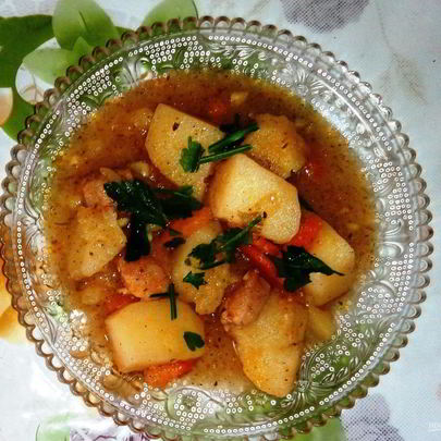 Жаркое по-домашнему из свинины с картошкой