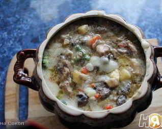 Жаркое под соусом бешамель