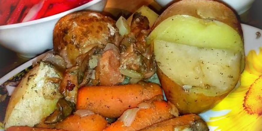 Рецепт жаркого с индюшкой и маслятами