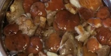 жаркое с индюшкой и маслятами