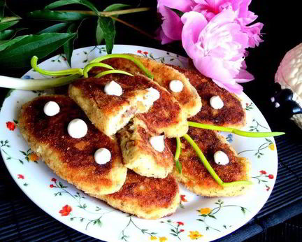 Картофельные зразы с печенью