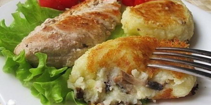 Рецепт картофельных зраз с шампиньонами и луком