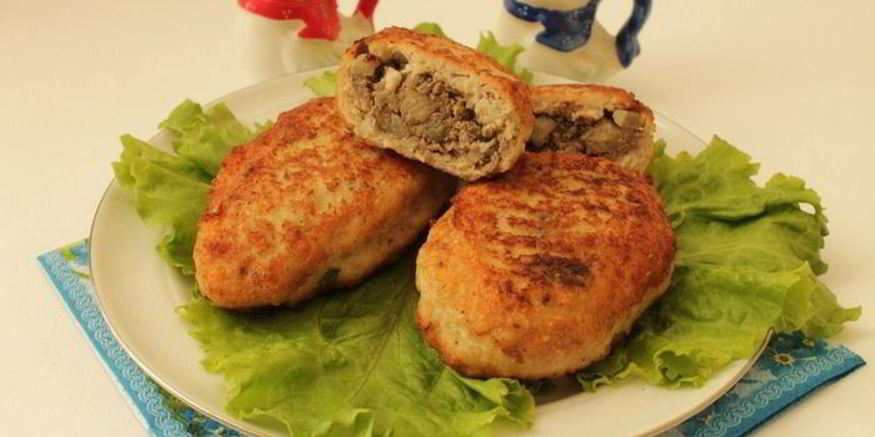 Рецепт куриных зраз с печенью и яблоками