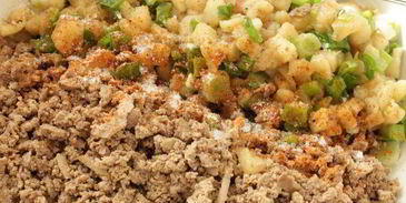 куриные зразы с печенью и яблоками