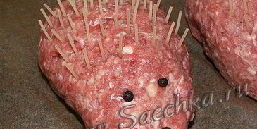 мясные зразы колючие ежики