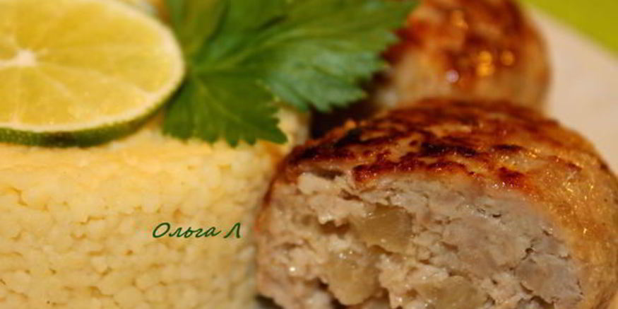 Рецепт мясных зраз с ананасами