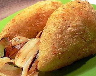 Постные картофельные зразы с грибами