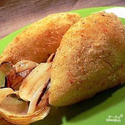 Постные картофельные зразы с грибами