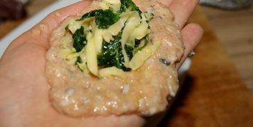 зразы из горбуши с сыром и шпинатом