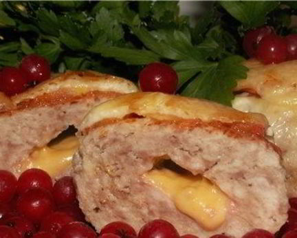Зразы из индейки с начинкой