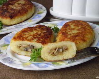 Зразы картофельные с грибами