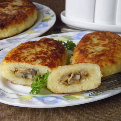 Зразы картофельные с грибами