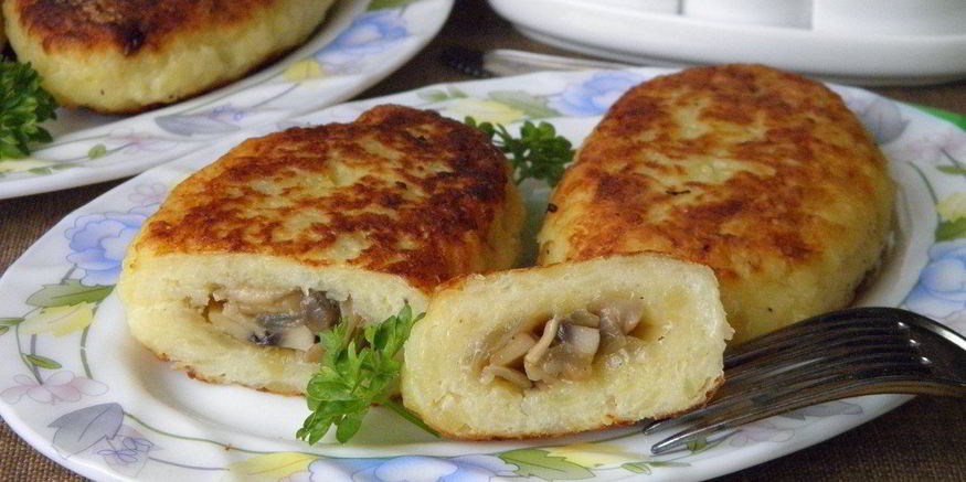 Рецепт зраз картофельных с грибами