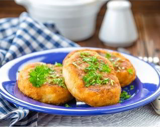 Зразы картофельные с морской капустой