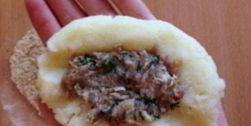 зразы картофельные с мясом в духовке