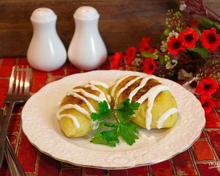 Зразы картофельные с мясом