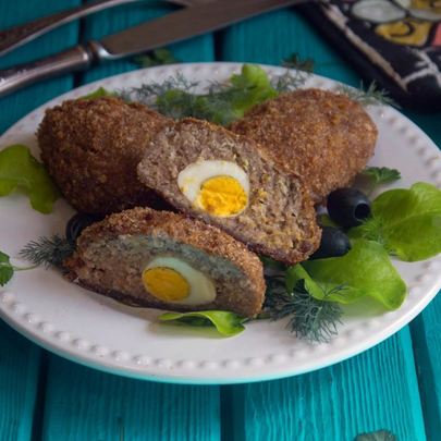 Зразы мясные с яйцом