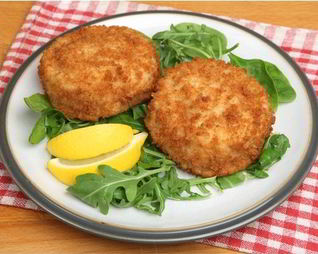 Зразы рыбные с сыром и шпинатом